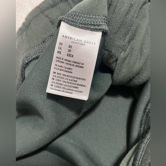 American Eagle Joggers Green with White Drawstring Sweatpants Size XS - Picture 5 of 11